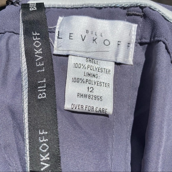 Bill Levkoff maxi bridesmaid dress slate gray 12 - Picture 7 of 7